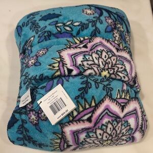 Vera Bradley Teal and Pink Floral Blanket